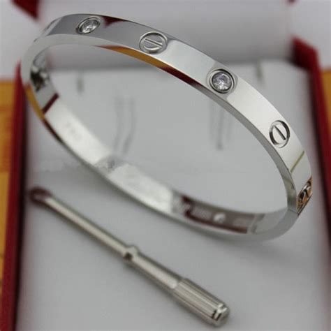 cartier love bracelet white gold replica|cartier love bracelet copy.